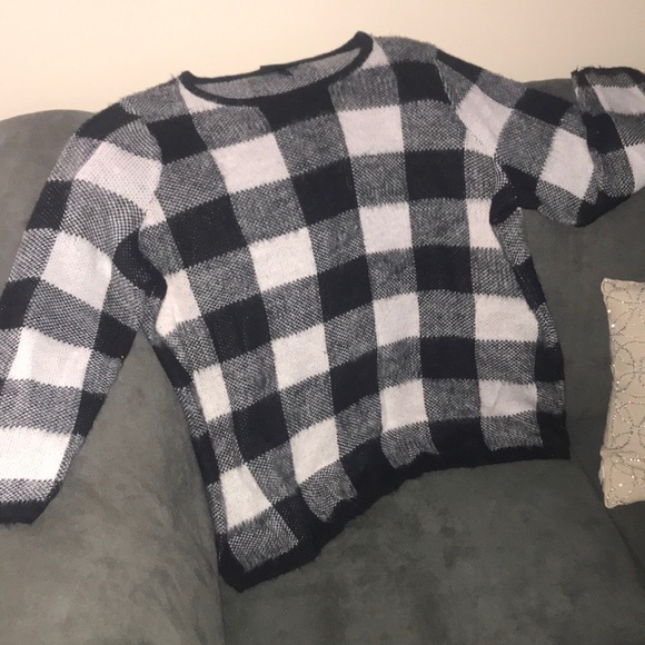 Lane Bryant Sweaters - Super soft comfy flannel black white sweater